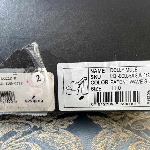 Larroude Dolly Mule Patent Wave Sun Color - Picture 6 of 6